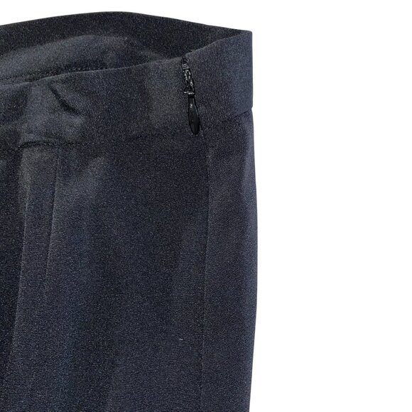 The J. Peterman Company Vintage A-Line Midi Black 100% Silk Skirt, Size 14 - Picture 7 of 12